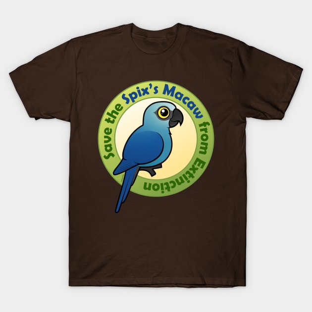 Save the Spix's Macaw T-Shirt by birdorable